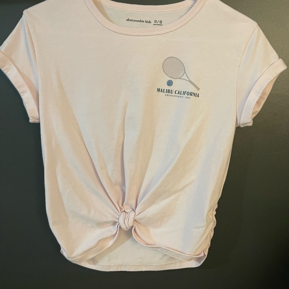 Abercrombie Kids Light Pink Graphic Tee